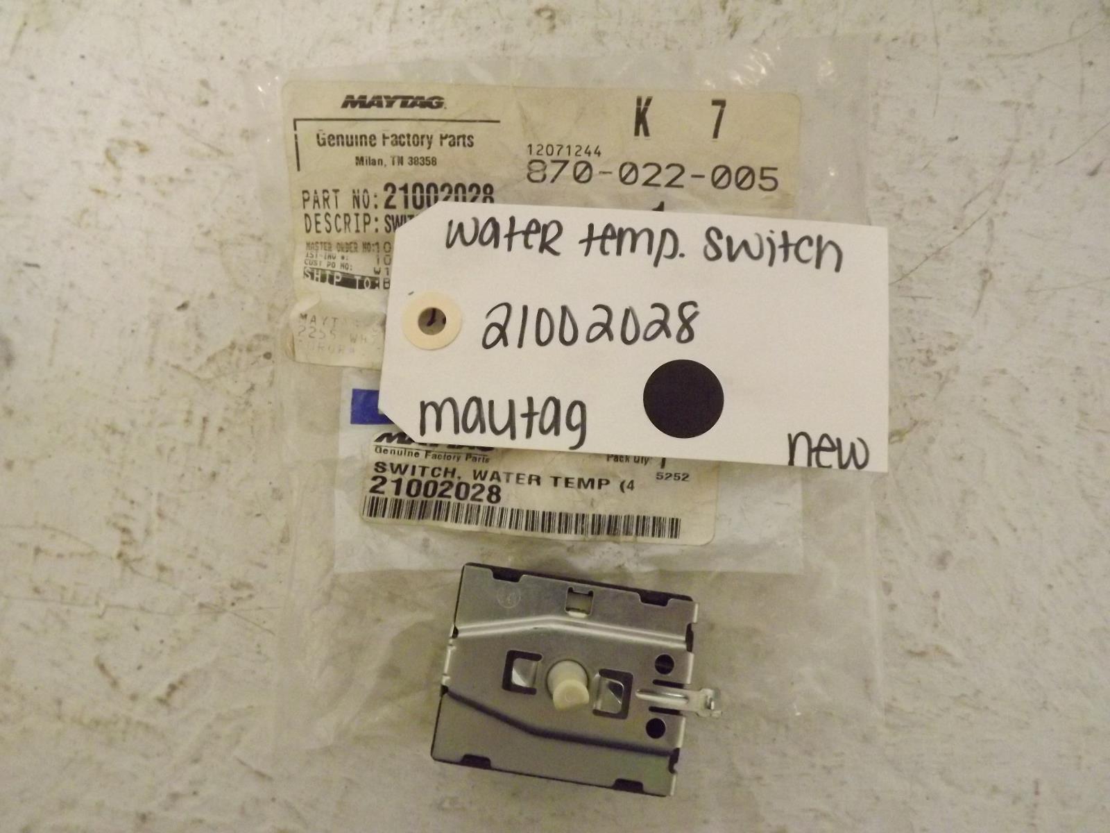 Maytag Washer 21002028 Water Temperature Switch New Maytag Washer 21002028 Water Temperature Switch New